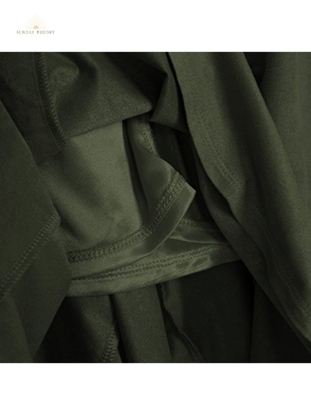 Faux Suede High Waisted A-Line Midi Skirt Pull-On Elastic Waist - Picture 5 of 5